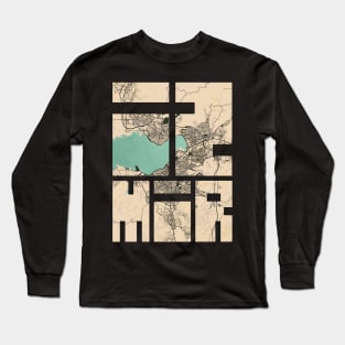 Izmir, Turkey City Map Typography - Vintage Long Sleeve T-Shirt